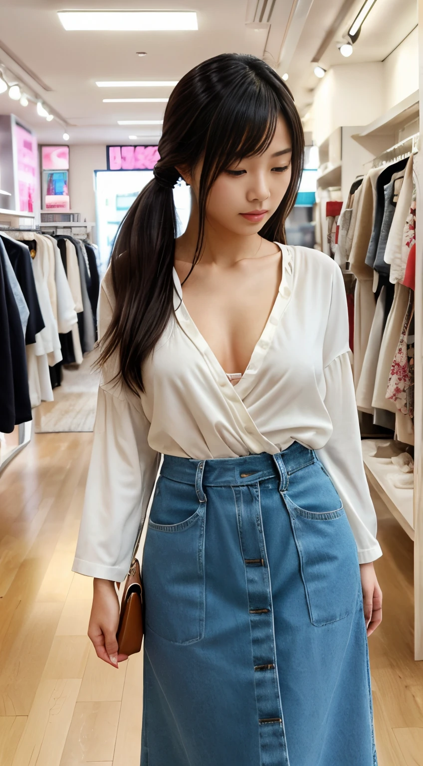 In the spell of a busy city，Inspire the power of ease and ease。Japan  Woman，fast paced work。A fashion store full of relaxed charm，She entered a new realm of softness and lightness。Dress loosely，Look at breasts 1：2,She feels lighter than before。Not only brings comfort，Give more freedom and confidence。As if loose clothes can drive away worries，Have the courage to accept challenges。Social media bears witness to her new style，attention-grabbing。More and more people are attracted to loose styles，hori&#39;Just like you&#39;I found your quiet corner under your thin clothes。