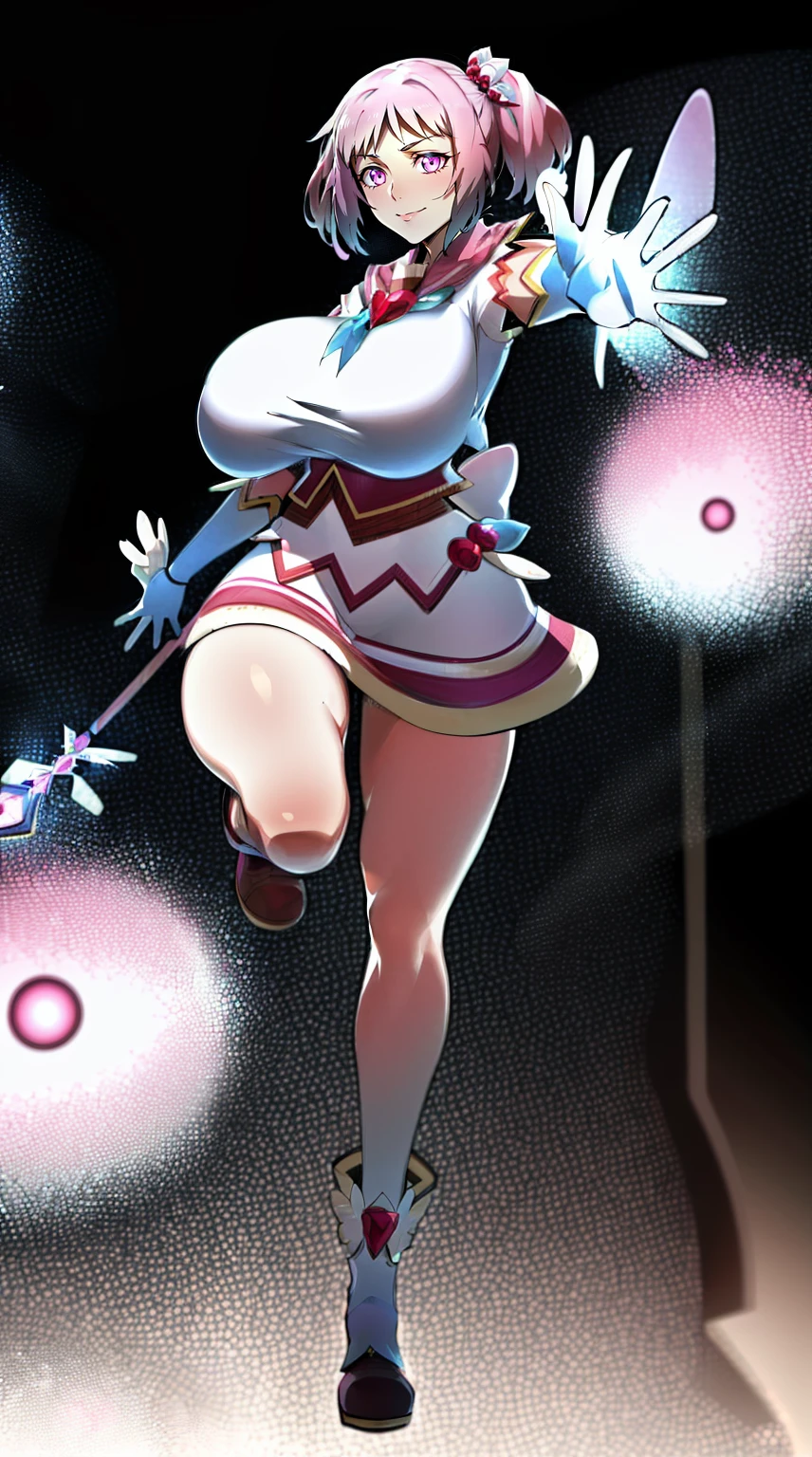 masterpiece, best quality, indoors, mamikafairy, 1girl, solo, looking at viewer,, hand arms full body,boots, standing,cute,breast, curvy, female,fantasy goddess,there is a cartoon picture of a woman with a very large breast, glowing divine being, glowing holy aura, inspired by Luma Rouge, the non-binary deity of spring, ethereal rainbow nimbus, the butterfly goddess of fire, inspired by Mariel, glowing aura around her, astral wind, as the goddess of the saturn, “uwu the prismatic person, big breast, serious, beautiful eyes, , full body, , long robe, long dress, ,priestess ,holy, smile, god rays, ray tracing, sparkle, cinematic lighting, UHD, retina, masterpiece, ccurate, anatomically correct, textured skin, super detail, high details, high quality, award winning, best quality, highres, 1080P, HD, 4K, thunder aura, light aura,full, snak staff,closed mouth, huge breast, curvy, bimbo, standing, heroic, pose, background ruin of a misterios city,UHD, retina, masterpiece, ccurate, anatomically correct, textured skin, super detail, high details, high quality, award winning, best quality, highres, 1080P, HD, 4K, sun aura