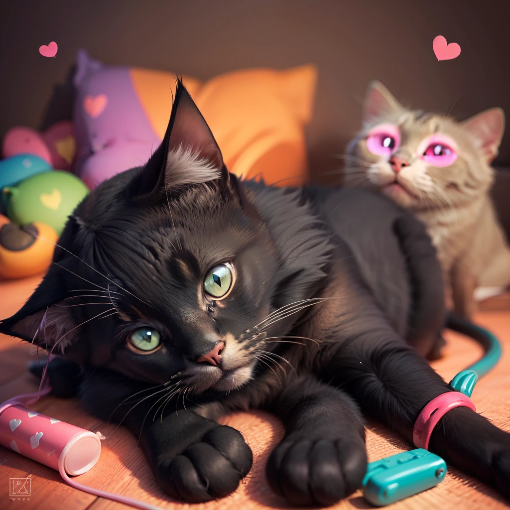 black cat heart love infinity --auto --s2