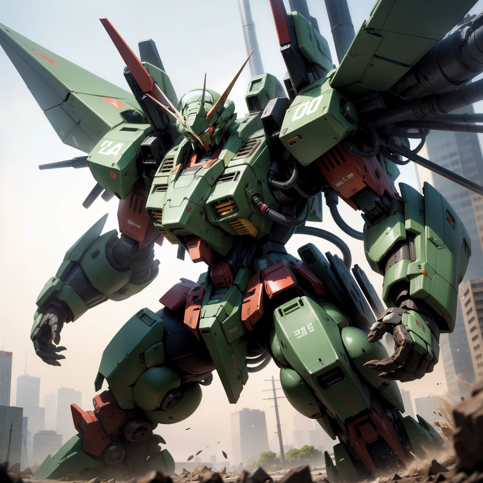 fighter mecha Cthulhu, cool mecha style, Great Old One, Gundam,