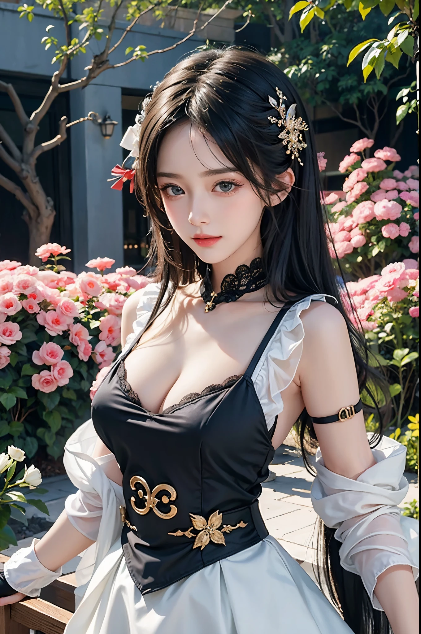 (RAW Photos:1.2),hightquality,Beautiful meticulous girl,Highly detailed eyes and face,beatiful detailed eyes, Beautiful long black hair, hugefilesize,hight resolution,8k wallpaper,Up to detail,Highly detailed stock code uniform 8k wallpaper,电影灯光, girl,sexy pose,large boob,(photorealisim:1.4),super detailing,