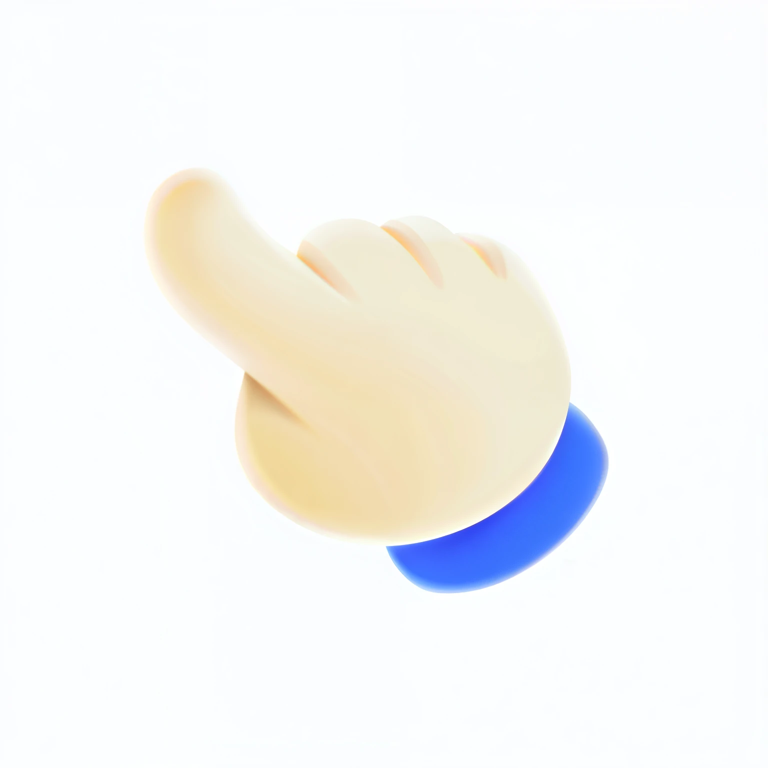 blue cuffs, click gesture,  with index finger, Light three-dimensional