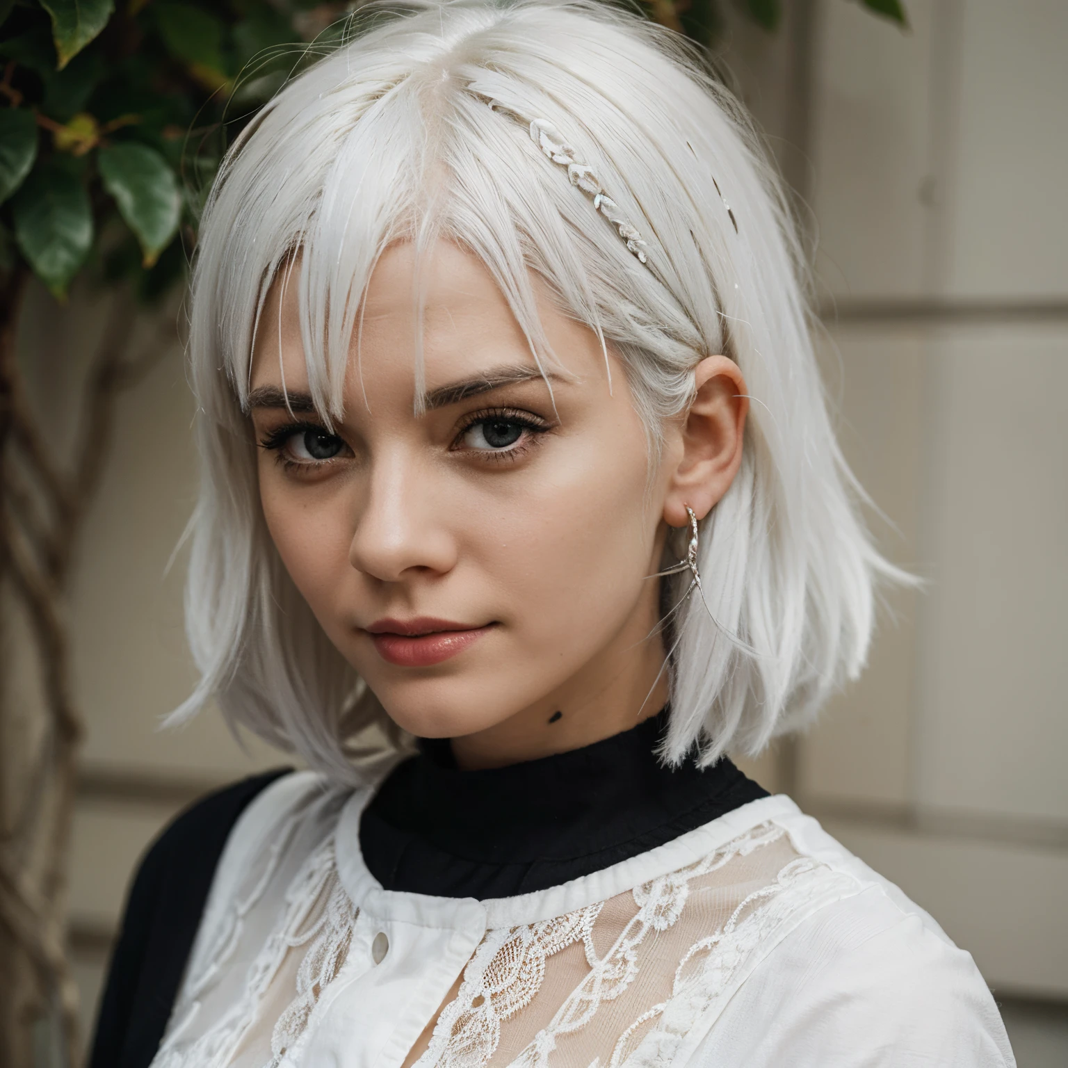 Girl with white hair