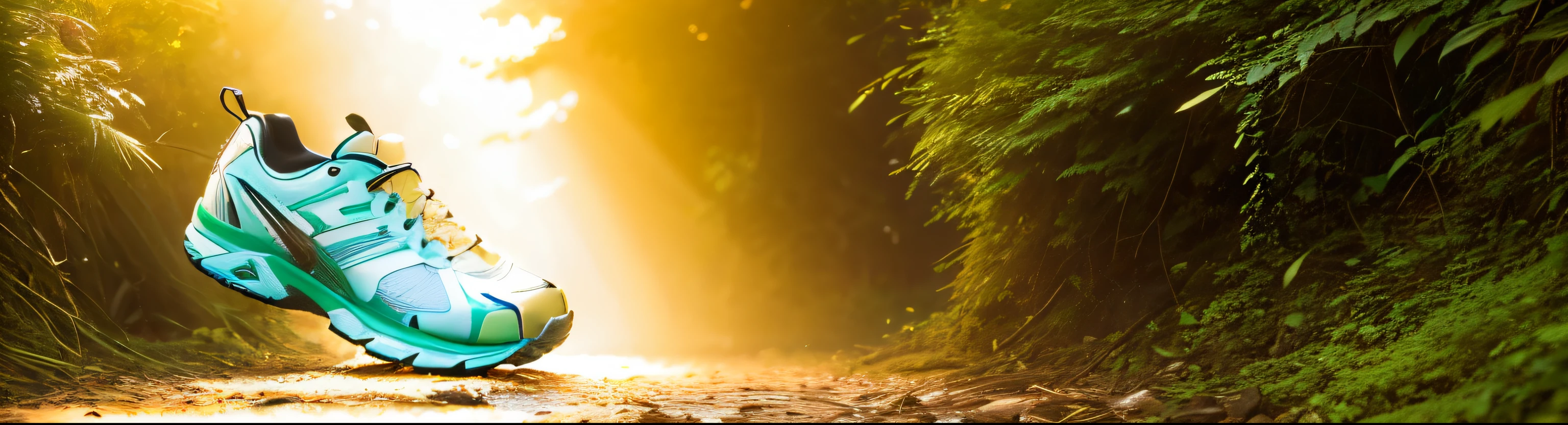 ((A pair of huge brown sneakers)),(tmasterpiece, Best quality at best, high qulity, A high resolution:1.4), Detailed pubic hair, The is very detailed, Ambient soft lighting, 4K, Generate realistic images of forest scenes, hyper HD, full high, Dense trees, Various lush green leaves, Dappled sunlight filtering through the leaves, A calm stream flows through the bushes. The scene should convey a sense of tranquility and natural beauty, Attention to detail in bark texture, foliage, and water. Images should be high resolution and capture the essence of the original, Untouched forest outdoors, (naturey, oak forest:1.2), (Rochas:1.2), Montes, blossoms, a plant, Small rivers, birds and squirrels, butterflys,(Ray traching,The best light and shadow)