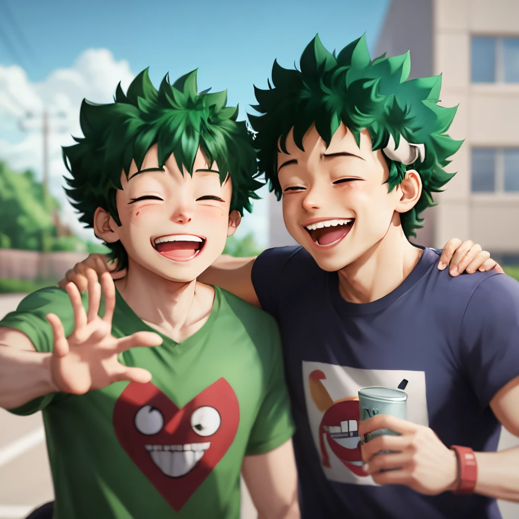 Izuku midoriya laughing