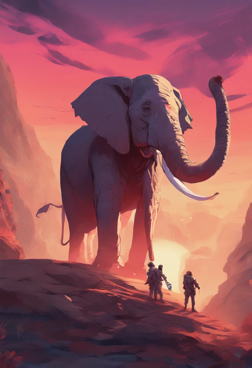 NSFW, anthropomorphic rock rock, elephants