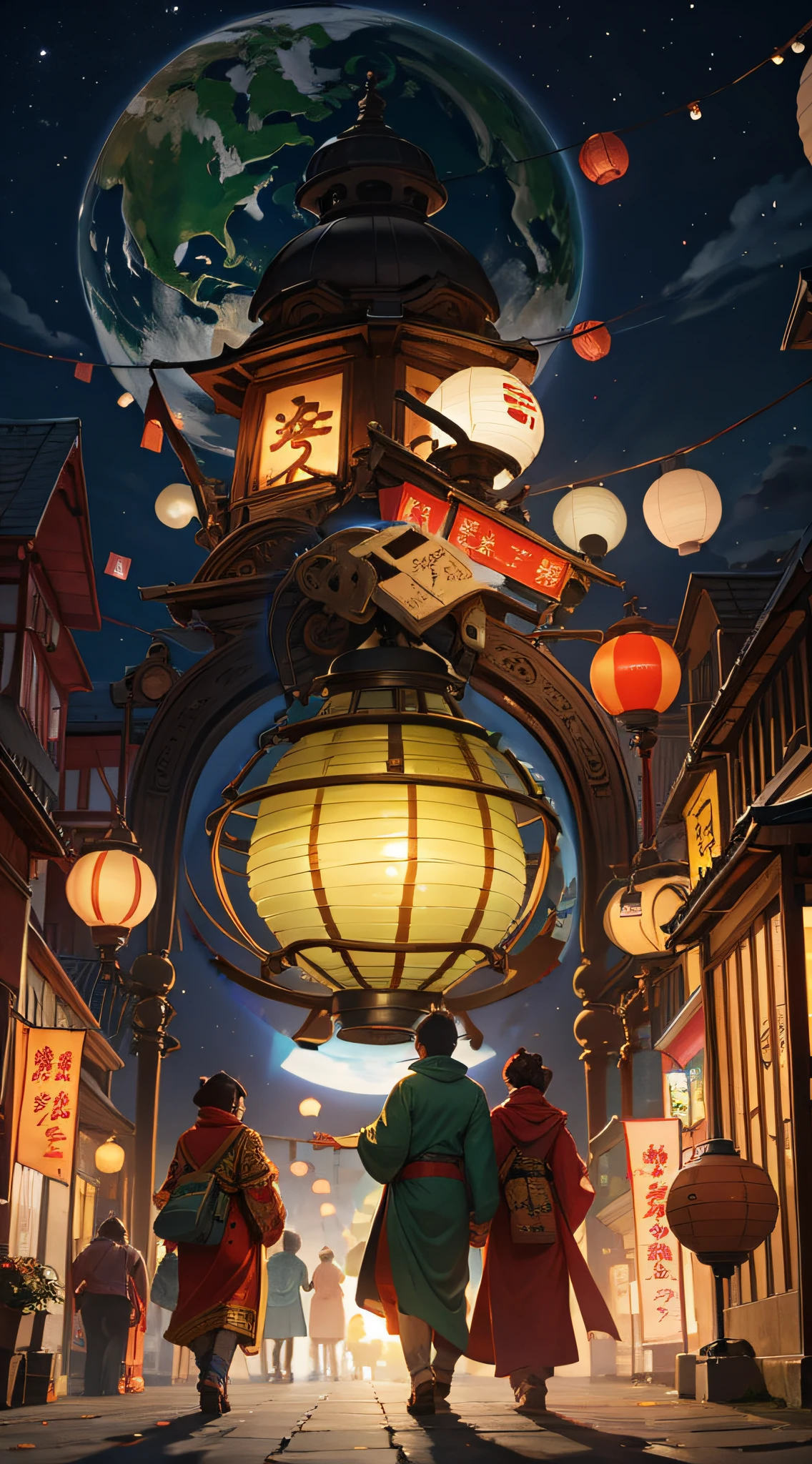 A large lantern