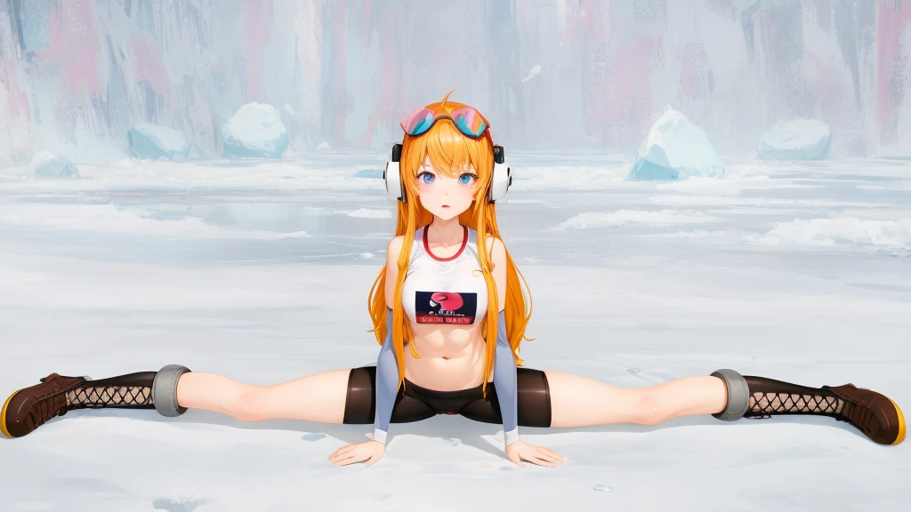 an anime girl、GYMTASTIC、opening legs