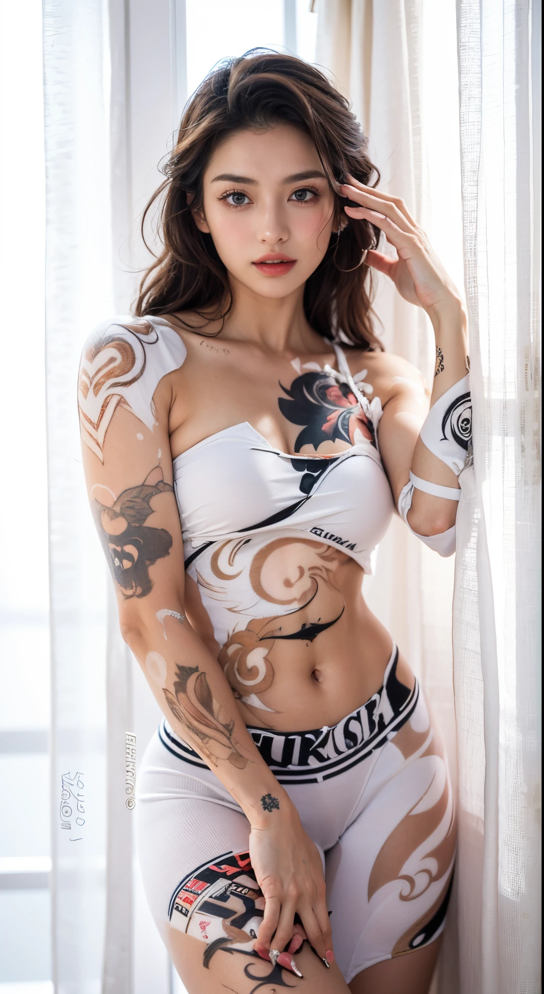 Mujer toda blanca,sunny day all white