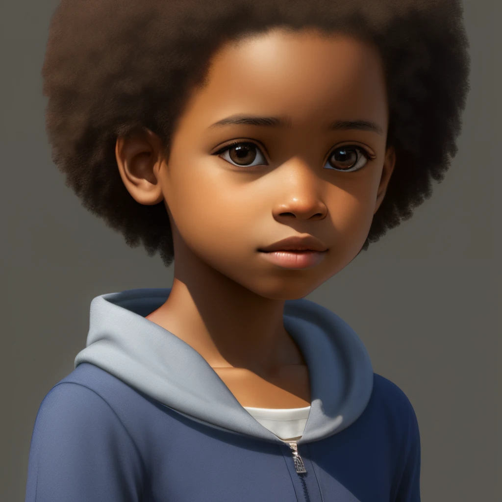 Slim ??? around 16,wide ears,with buzzcut and black puma jacket brown skin tone looking forward