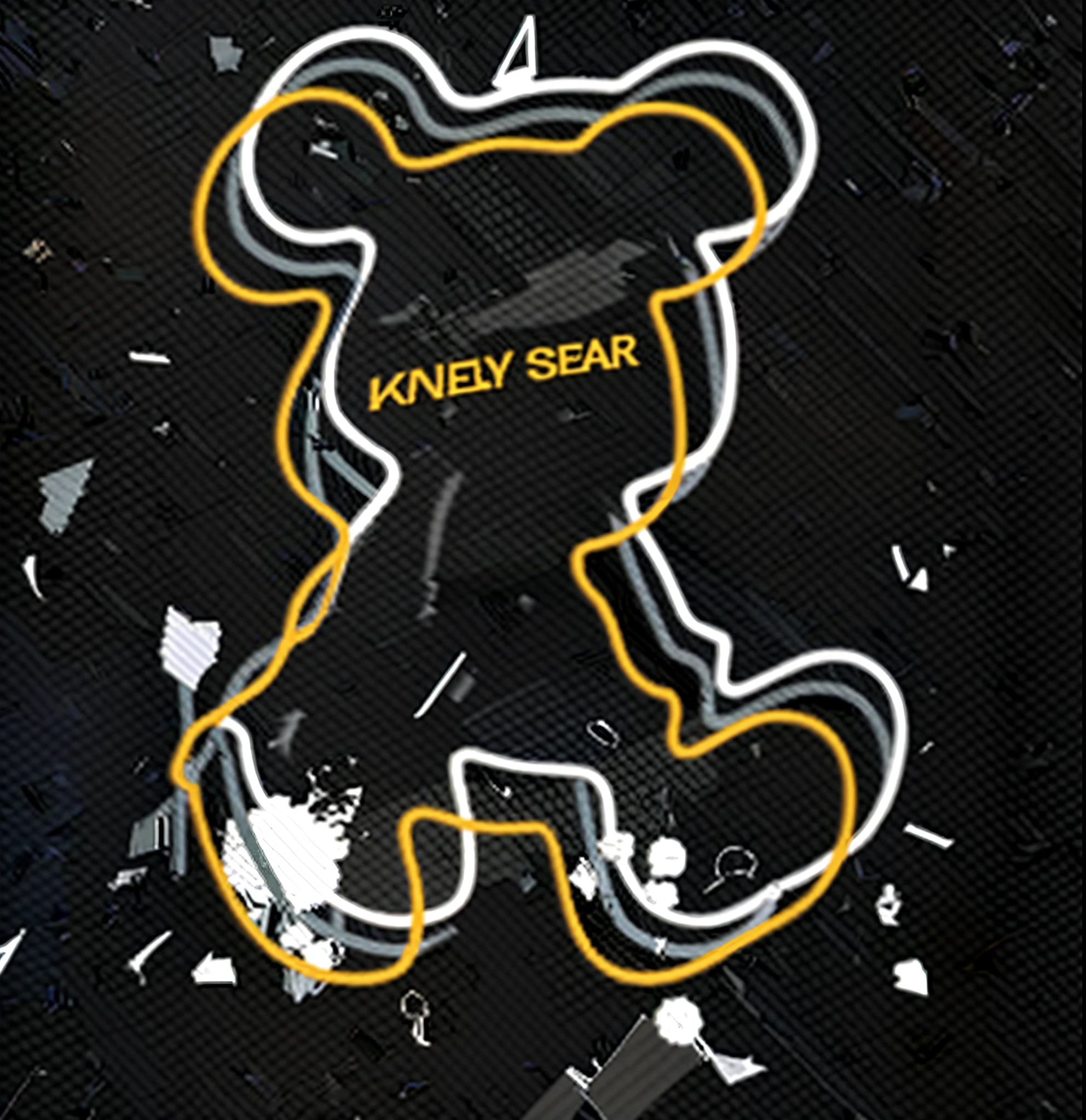 Image of Arafard,A yellow and white bear on a black shirt, attractive cleavage, T-shirt design, T-shirt design, bellbrick, shirt design, highly detailed design, T-shirt design, T-shirt design, The is very detailed, Highly detailed texture, silk screen t-shirt design 4k, screen shot, Black, highly details, new design, special