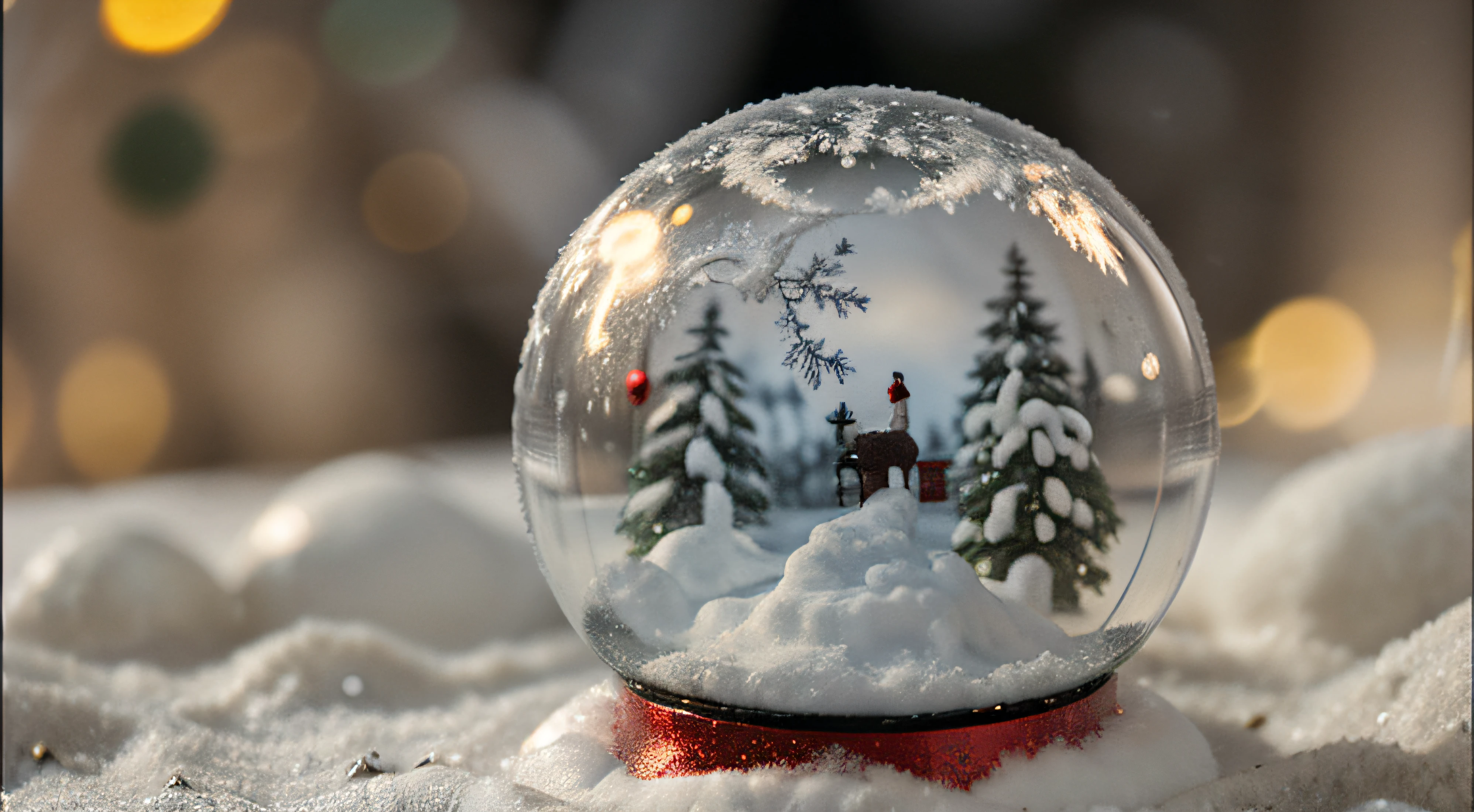snow globe, christmas, bokeh background