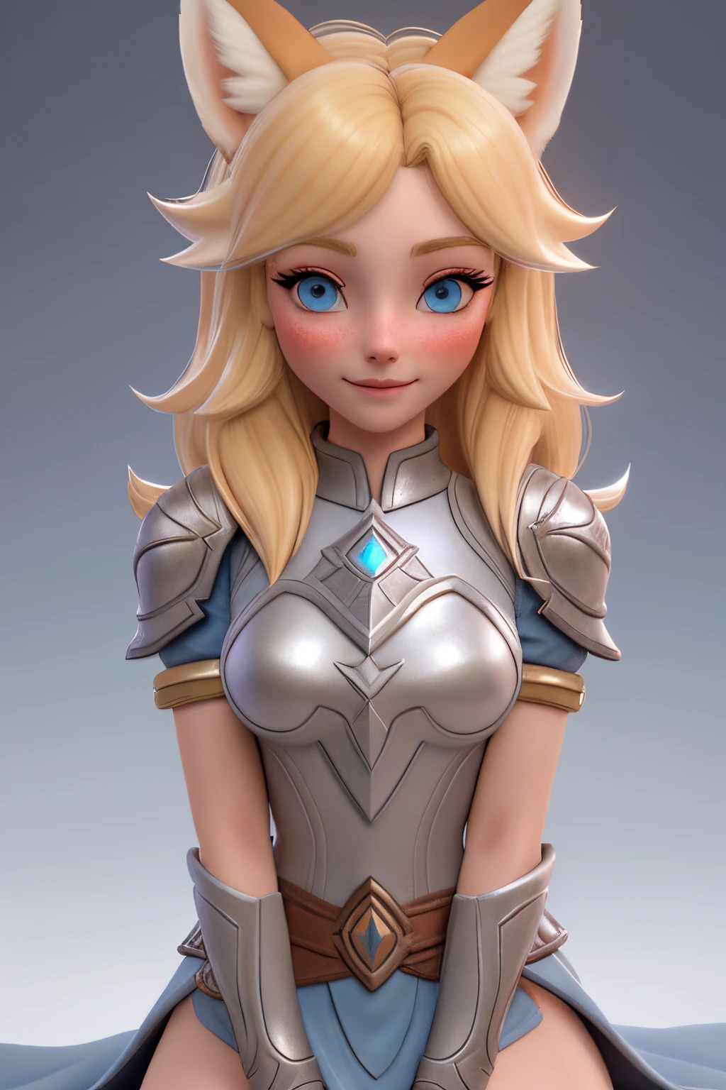 close up 1girl in, ager, Solo, Aesthetic artwork, blond, straight blonde hair, super long blonde hair, light blue eyes, some small freckles, pale skin, full medium breasts, runners body, (thin hips, thin waist: 1.25), (arched back:1.12), detailed skin, neutral face, shy smile, (laying down: 1.25), wearing leather Warcraft armor, World of Warcraft for the alliance, Janea Proudmore, (dirty blond fox ear:1.25), (detailed Castle roof background:1.1), rooftop, overlooking medieval city, 24mm, 4k textures, soft cinematic light, RAW intricate, elegant, highly detailed, sharp focus, ((((cinematic look)))), soothing tones, insane details, intricate details, hyperdetailed, low contrast, soft cinematic light, dim colors, exposure blend, hdr, faded