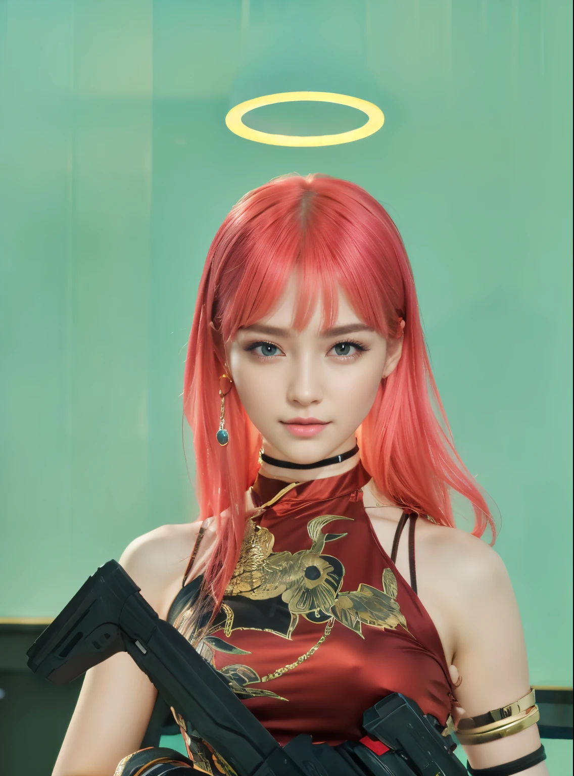 Realistic 3D, beautiful, masterpiece, best quality, extremely detailed face, perfect lighting, 1girl, solo,korean