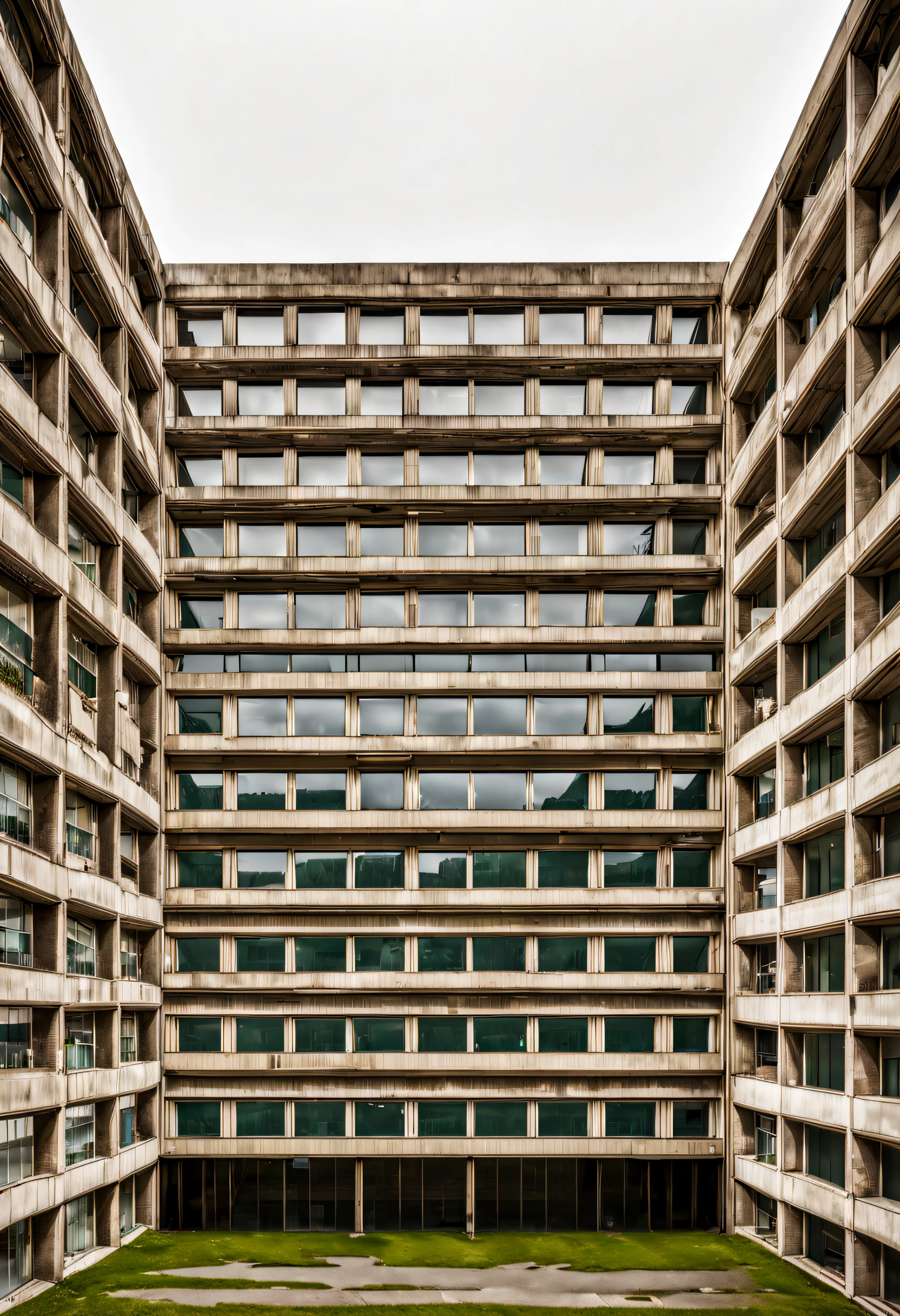 A tall building，There are a lot of windows，There are also a lot of windows, author：Andreas Gursky, author：Thomas Strus, Other Gursky, inspired by Andreas Gursky, Inspired by Thomas Strus, author：Karel Dujardin, full building, Brutalist architecture, big poor building, Brutalist architecture, Savage style, ultra-realistic realism, Brutalism, author：Richter，More angles