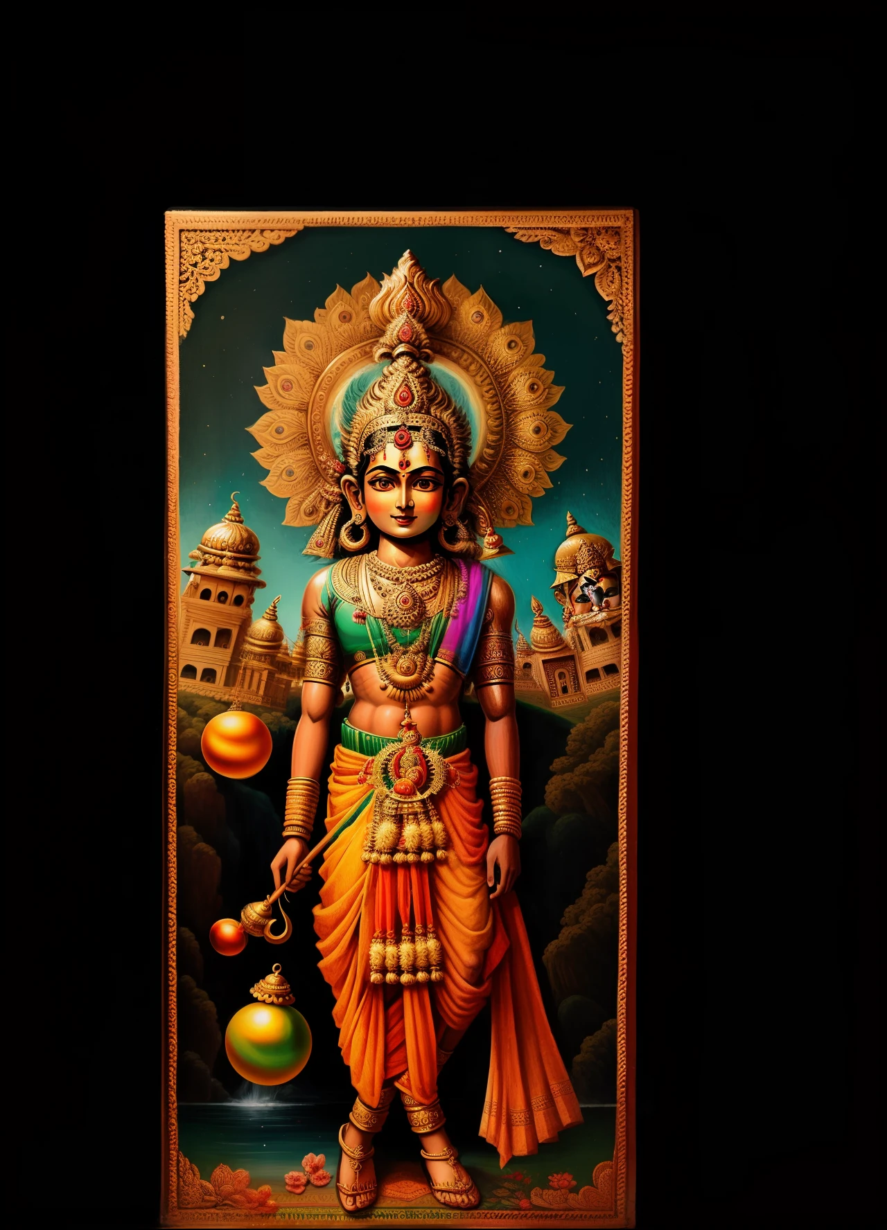 Hindu god lord Rama in his childhood with ornaments