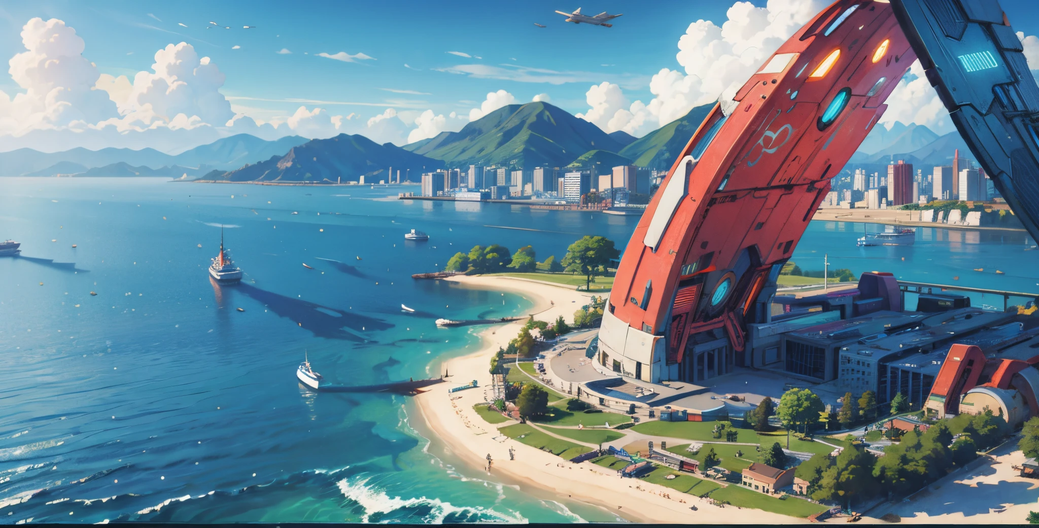 cyberpunk style city