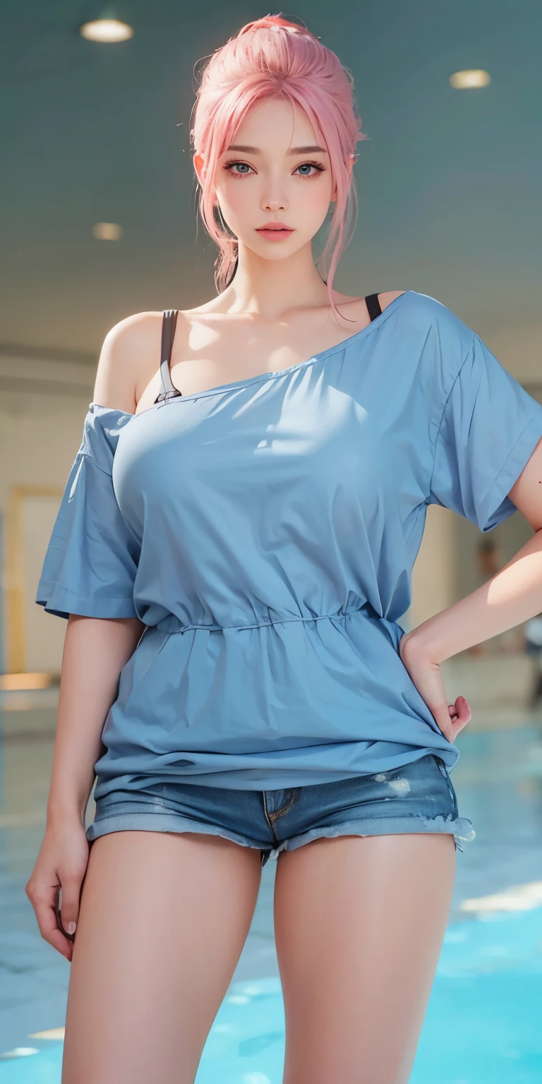 1girl, realstic, solo, (8k, best quality, masterpiece:1.2), best quality, 20years old,  ((orgasm_face)), remote_play, remote_vibrator, twist, , full body,  laxualy hotel sweet, perfect lighting, beautiful detailed eyes, nsfw, (put on a big_y_shirts), (sexy_panties),