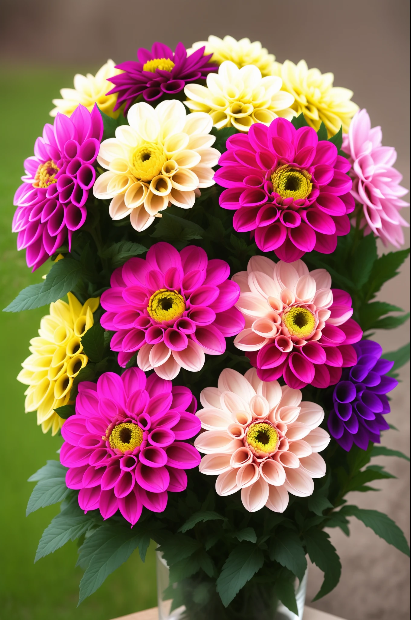 An image filled with dahlia flowers