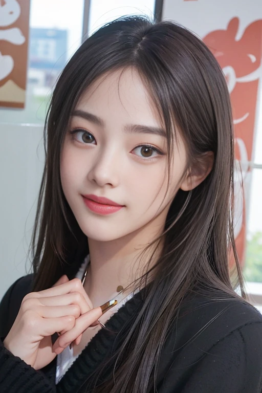 masterpiece, best picture quality, high quality, beautiful girl, Japanese, Japanese school girl, popular Korean makeup, detailed, swollen eyes, detailed eyes, detailed skin, beautiful skin, ultra high resolution, (reality: 1.4), very beautiful, slightly younger face, beautiful skin, slender, (ultra realistic), (illustration), (high resolution), (8K), (highly detailed), (best illustration), (beautifully detailed eyes), (super detailed), (wallpaper), (detailed face), looking at viewer, fine details, detailed face, pureerosfaceace_v1, smiling, looking straight ahead, looking straight ahead, angle from waist up, realistic photo, bright lighting, professional lighting, blonde, long hair, dark abandoned, big red moon, gorgeous red and black dress, mature woman,キスショット・アセロラオリオン・ハートアンダーブレード