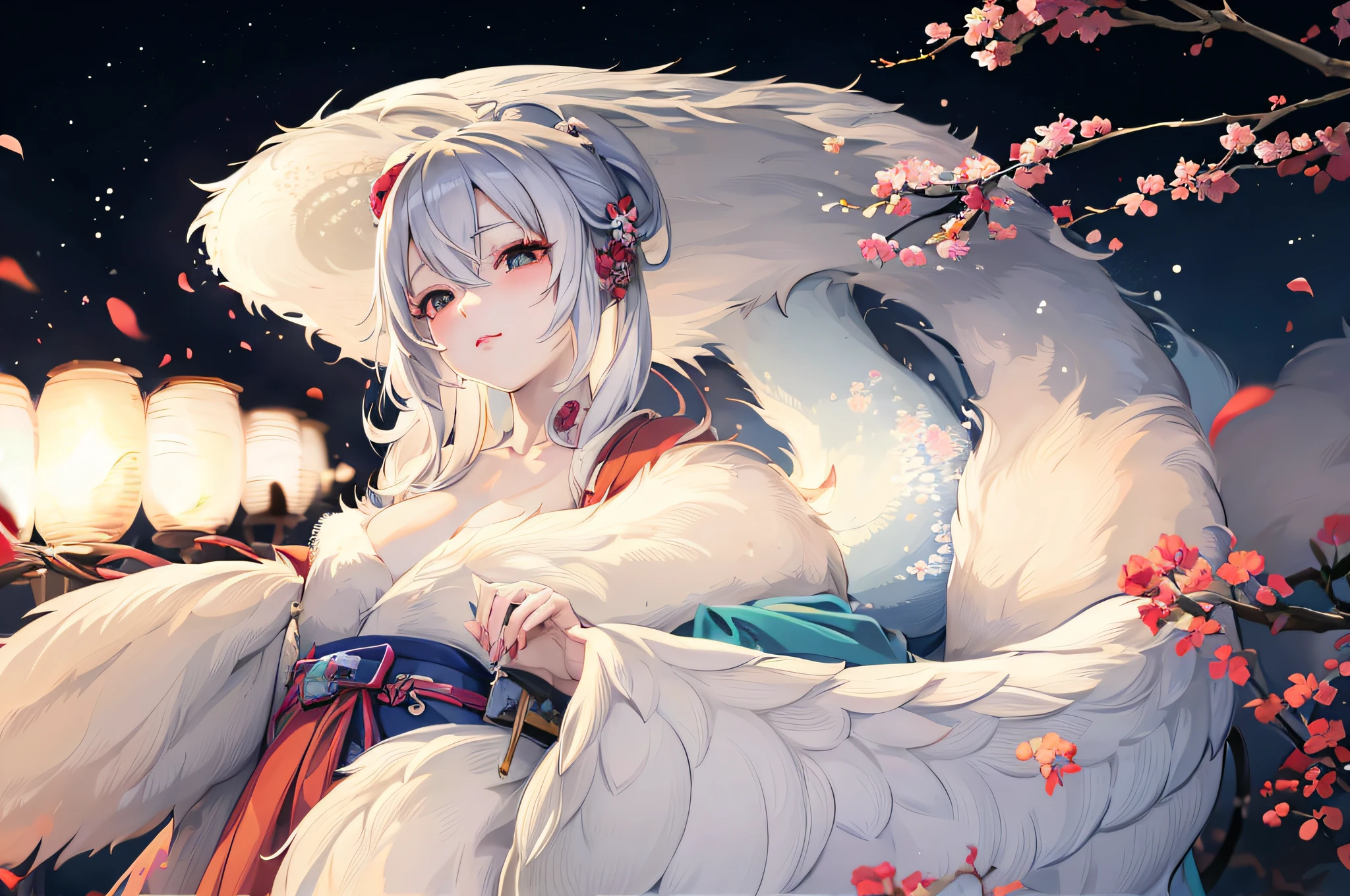 Anime girl in kimono holding a cat in her hands, white-haired god, Anime art wallpaper 8 K, best anime 4k konachan wallpapers, Anime style 4k, Anime art wallpaper 4k, Anime art wallpaper 4k, Anime wallpaper 4k, Anime wallpaper 4k, detailed digital anime art, guweiz on pixiv artstation