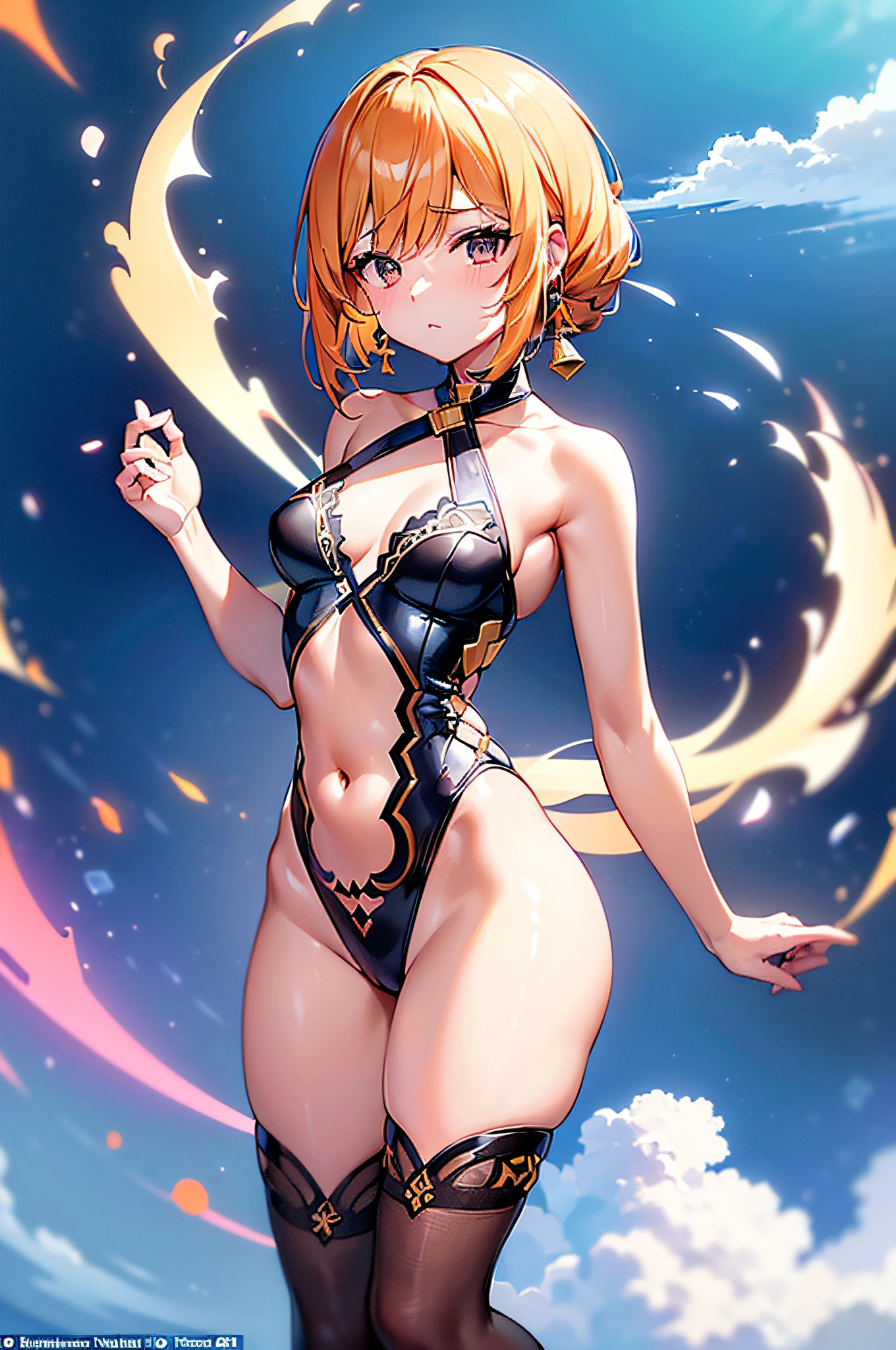 ((profesional: Paso a paso, taking into account even the smallest detail, Resultado final a nivel de Dios))): "genshin impact: furina, (solo 1girl), sexy furina, orange size tits, furina whith water power, full body, cowboy shot, (all intricate details)"