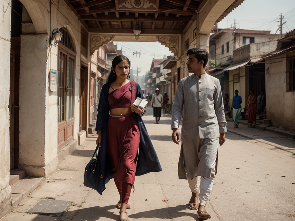 Utilize AI algorithms to create historically accurate visual representations of daily scenes in India in 1899, including clothing, architecture, transportation, and cultural activities, to capture the essence of that era with precision.