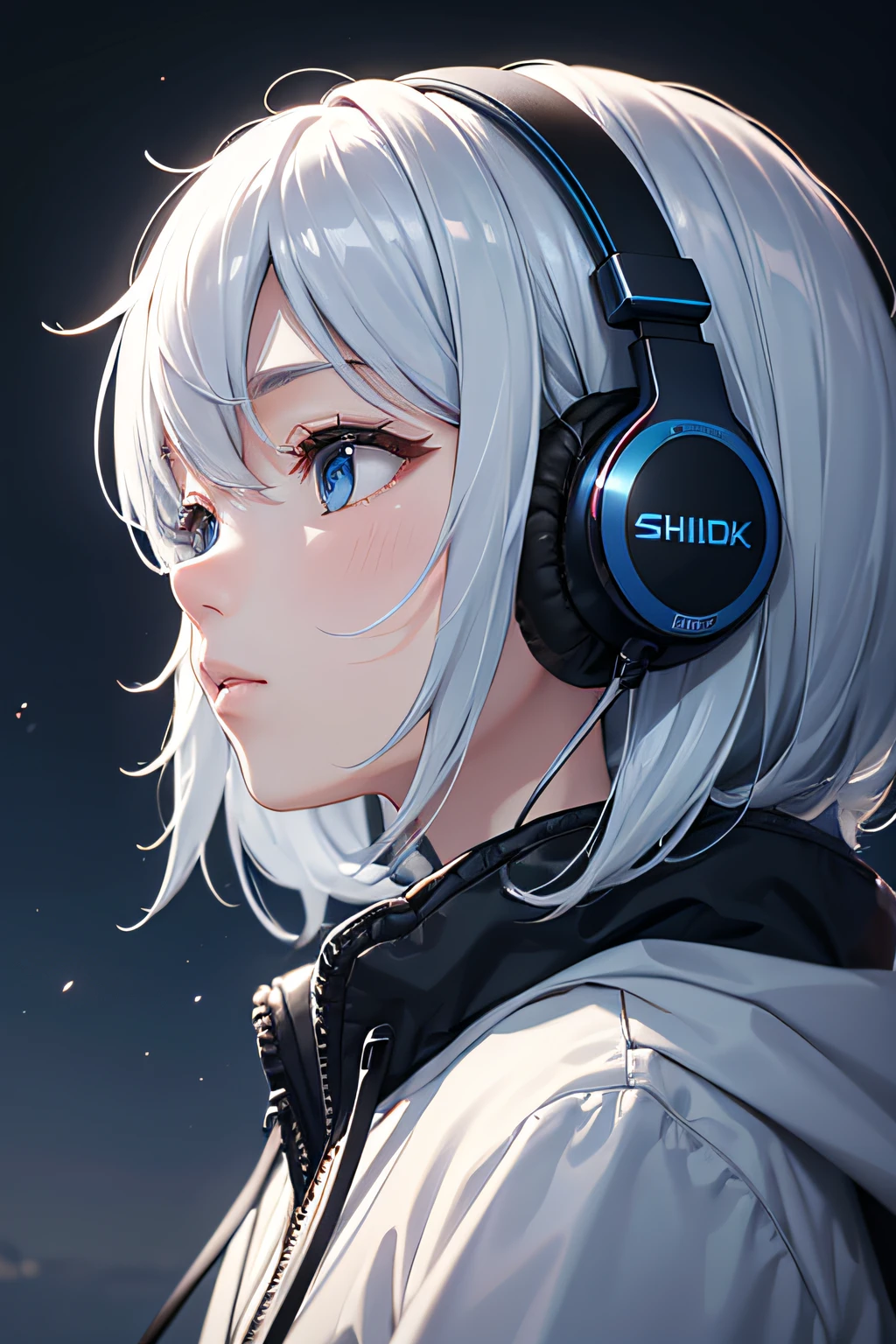 Instagram icon, High Quality, Headsets, listening to a song, Shinnam, Fineness,gray, night sky,clouds,Blue