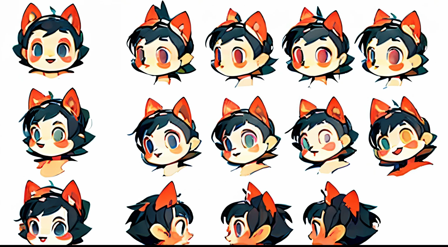 Cute girl,different angles,character sheet,ghibli style,childrens book,illustration,--niji5-- 

ar 16:9--