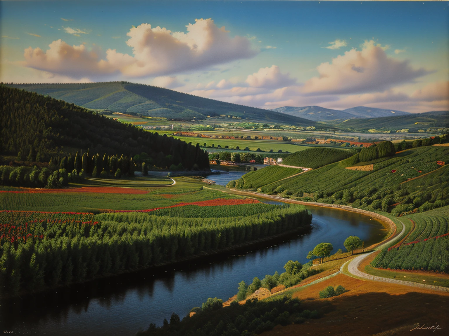 Landscapes of Turkey, oil painting style, in the style of the artist Jacob van Ruisdael, higly detailed