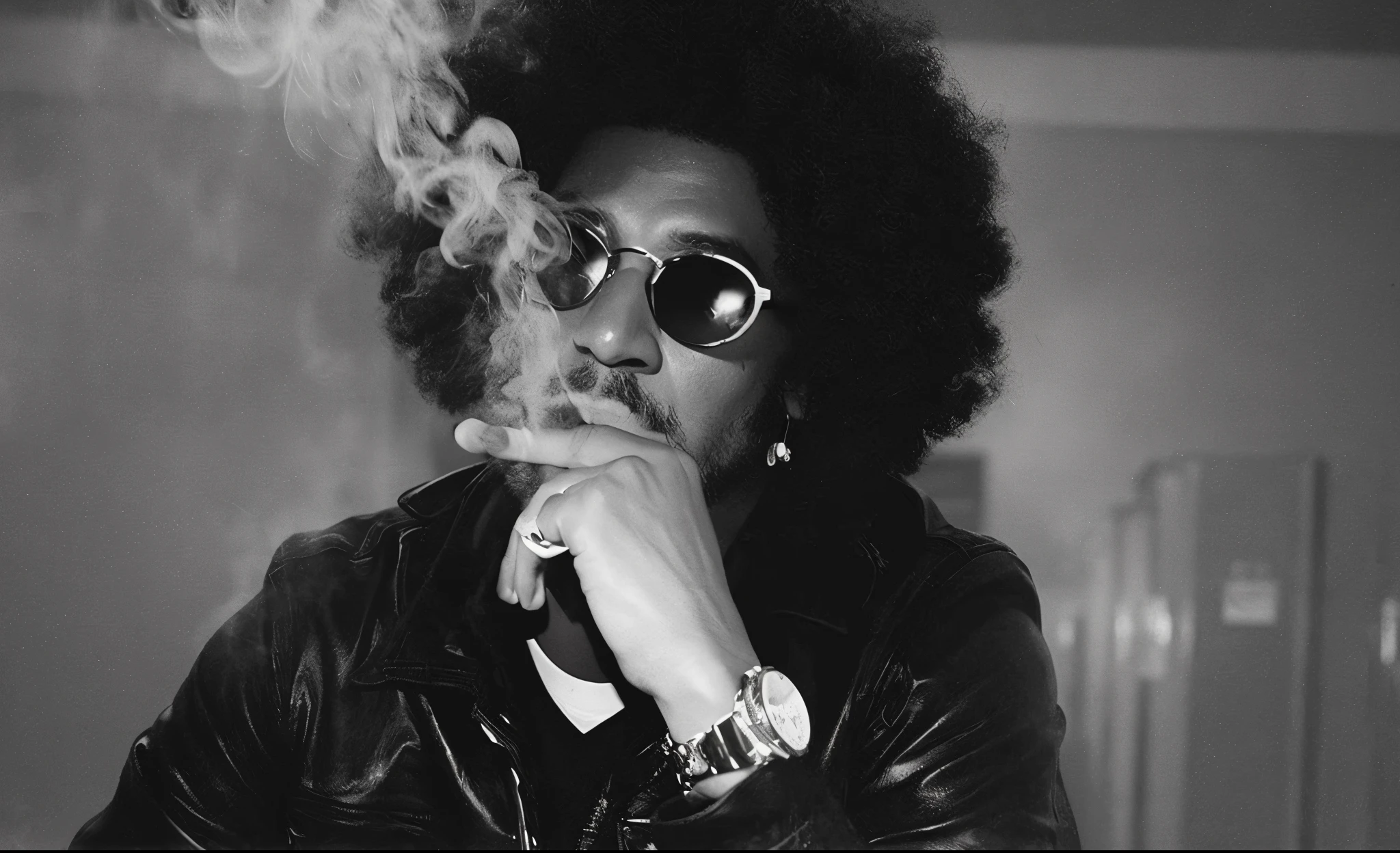 Red burning part of cigar, move smoke, High quality movie style, Make your watches and sunglasses shine