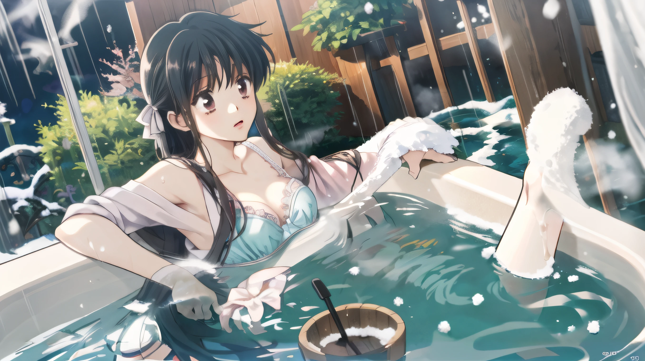 Anime girl drinking a glass of water in the bathtub, 4k manga wallpapers, Anime style 4k, seductive anime girls, 4k anime wallpapers, Anime cute art style, hd anime wallpaper, beautiful alluring anime , wallpaper anime blue water, Anime girl walking on water, anime wallpaper, beautiful attractive anime woman, high definition anime art
