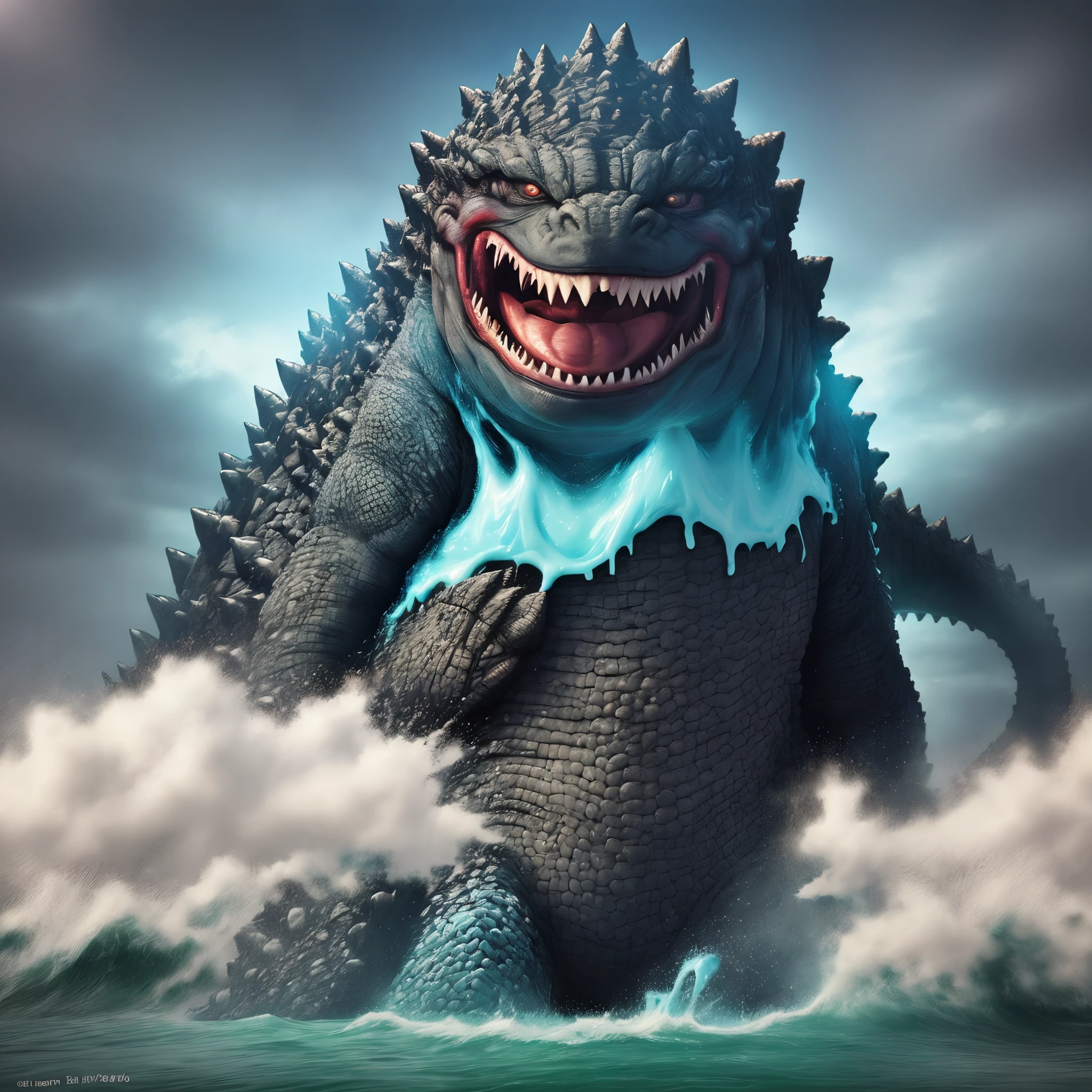 Godzilla melting due to acid