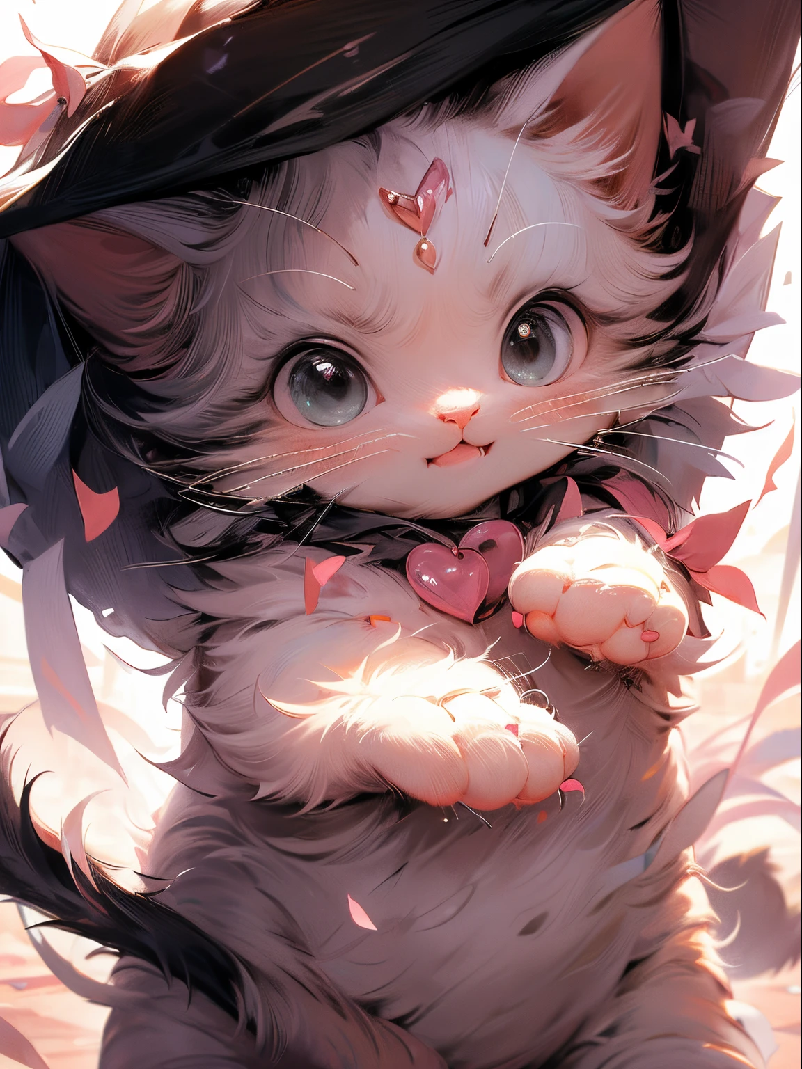 (Masterpiece:1.2, high quality),cat, absurdres, highres, ultra detailed, 1cat, cute [cat:human] wearing pink dress and matching accessories