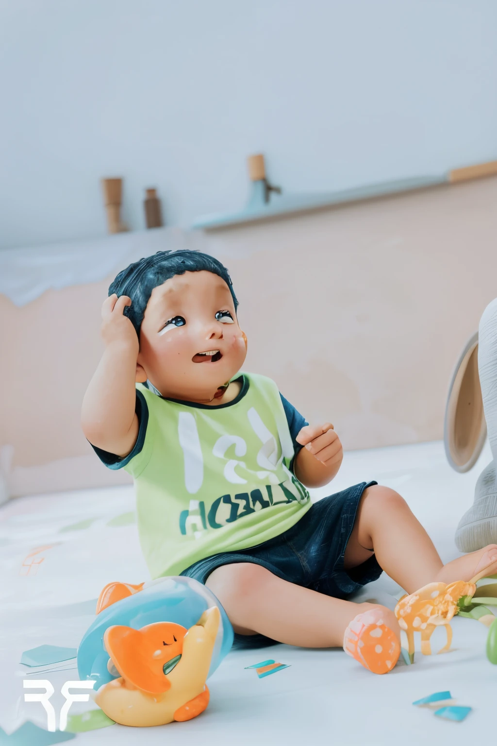 a smiling and happy baby, fundo branco, melhor qualidade