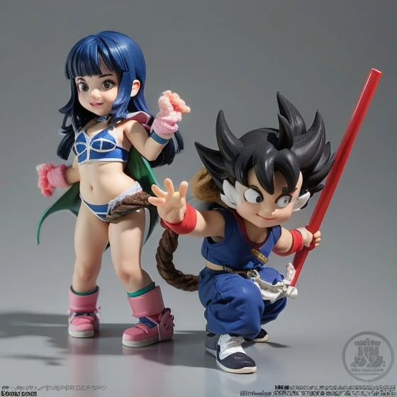 Bulma e Goku, extremamente realista, muito linda, extremamente realista, sexy, bunda grande, pernas grossas, Goku sem camisa, rabo de macaco, DBZ