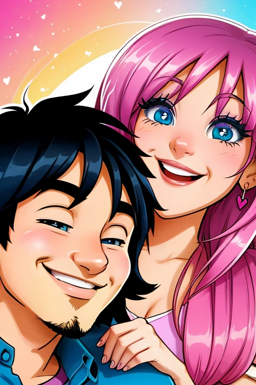 Em um desenho animado de estilo caricatural e arte digital dos desenhos animados, a happy couple stands in front of a heart, irradiando amor e romance. The man and the woman are close to each other, sharing a special connection.
O desenho retrata o casal em um estilo dos desenhos animados ilustrado, with caricatured features that exalt their distinct characteristics. With happy and bright expressions, they convey happiness and passion.
Digital cartoon art enhances the vibrant colors and romantic ambiance. The heart that surrounds them symbolizes the deep love they share, becoming the central symbol of the design.
This caricature illustration captures the essence of the couple, representando-os de uma maneira divertida e encantadora. Ela celebra o amor e a alegria que eles experimentam juntos, letting your special connection shine through.
Imagine yourself as part of this romantic couple, envolto em um ambiente de amor e felicidade. What would it be like to share this unique moment with someone special?? Let your imagination soar as you engage in this digital art illustration of a happy couple in caricature style, conveying the romance and passion they share.