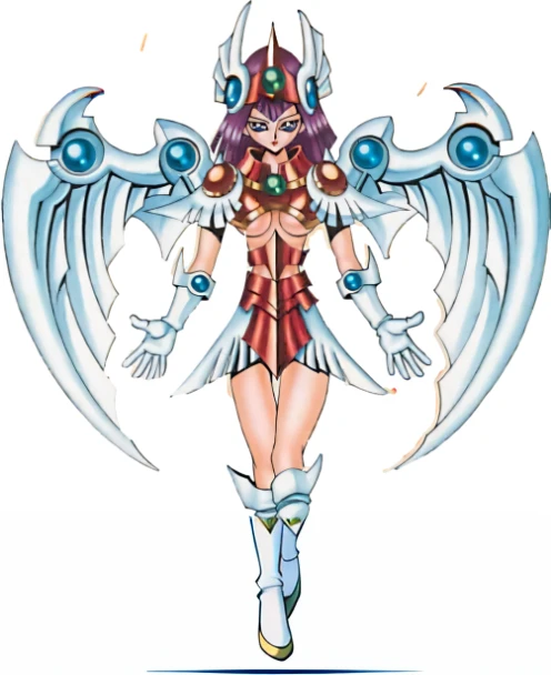 (wearing long white boots)、Cartoon image of a woman with winged body and wings, knights of zodiac girl, glamorous angewoman digimon, portrait knights of zodiac girl, in opal armor, clothed in ethereal battle armor, mystical valkyrie, as a mystical valkyrie, 『Digimon』Angeumon, mystical atlantean valkyrie, holy cyborg necromancer girl, angel knight girl, Technonomistic Goddess