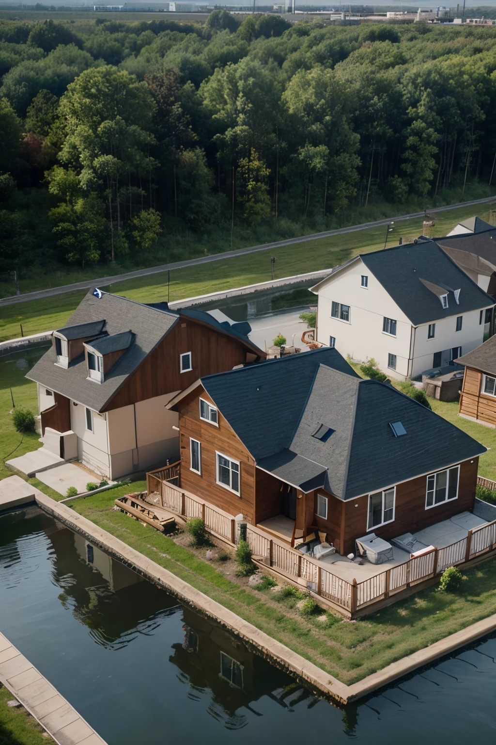 Kemi, which depicts the construction process of various houses, from small to large, or company logo, who sells them. An image showing the private sector would also work, to convey the message of diversity and opportunity in the homebuilding industry.
