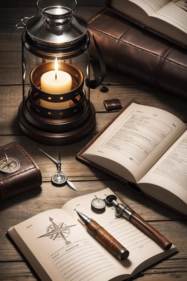 Whisky & Glas
Kaffee & Bohnen & Mill
Cigar & Accessories
Candle
Kerosene Lantern
Knife
EDC
Book
Filler & Ink
Silver coin
Tool
Chart 
Compass
Boat whistle