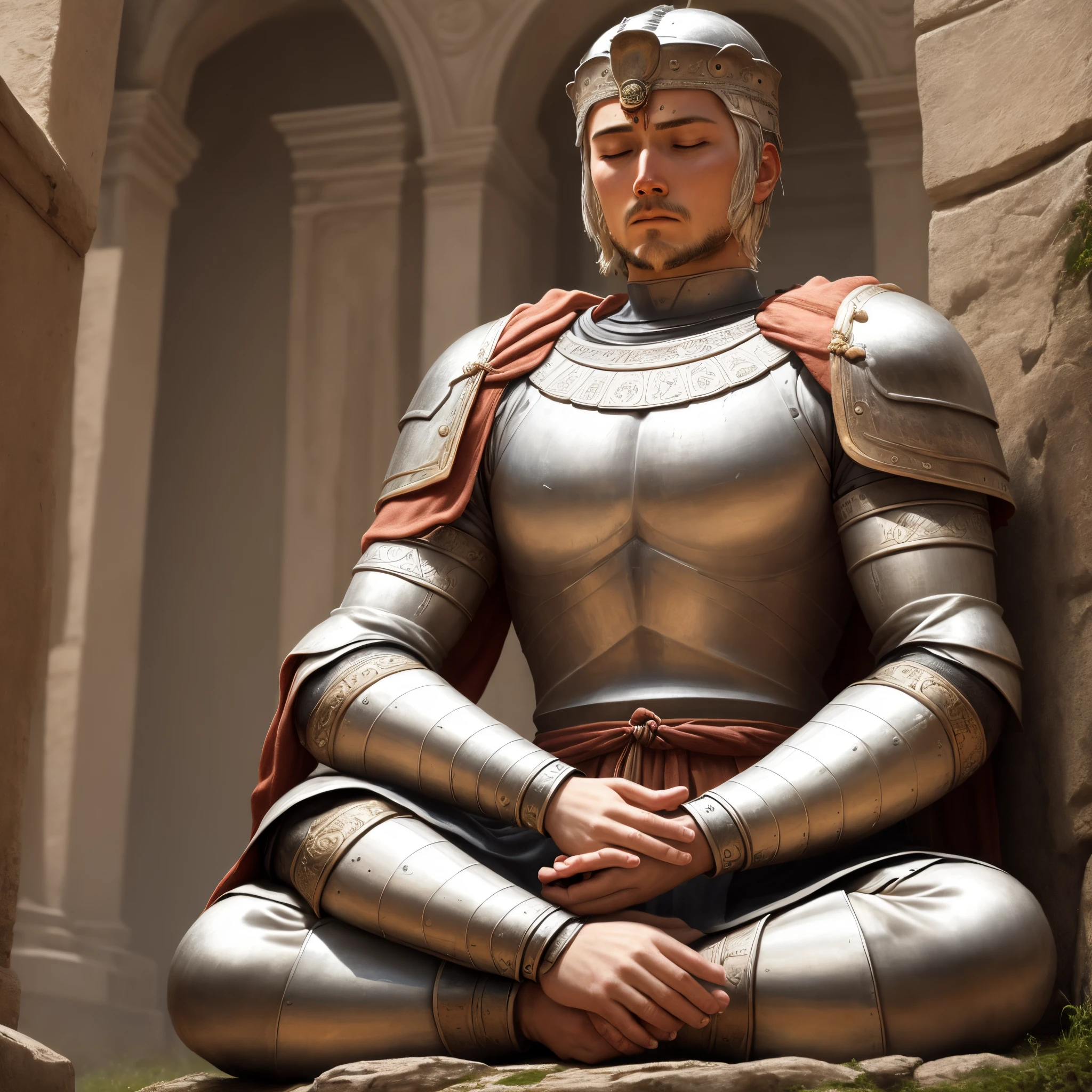 A brave, wise, meditating Roman warrior