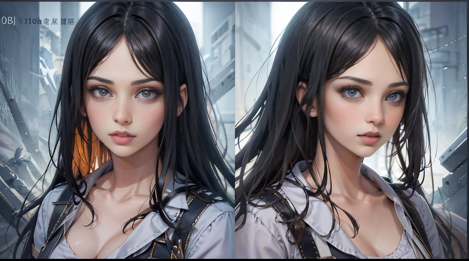 (tmasterpiece,top Quority,best qualtiy,offcial art,Beauty and aesthetics:1.2),(1girll),(realisticlying, photograph realistic:1.37),Extremely detailed,(s fractal art:1.3),Extremely colorful,详细的脸,Detailed eyes,