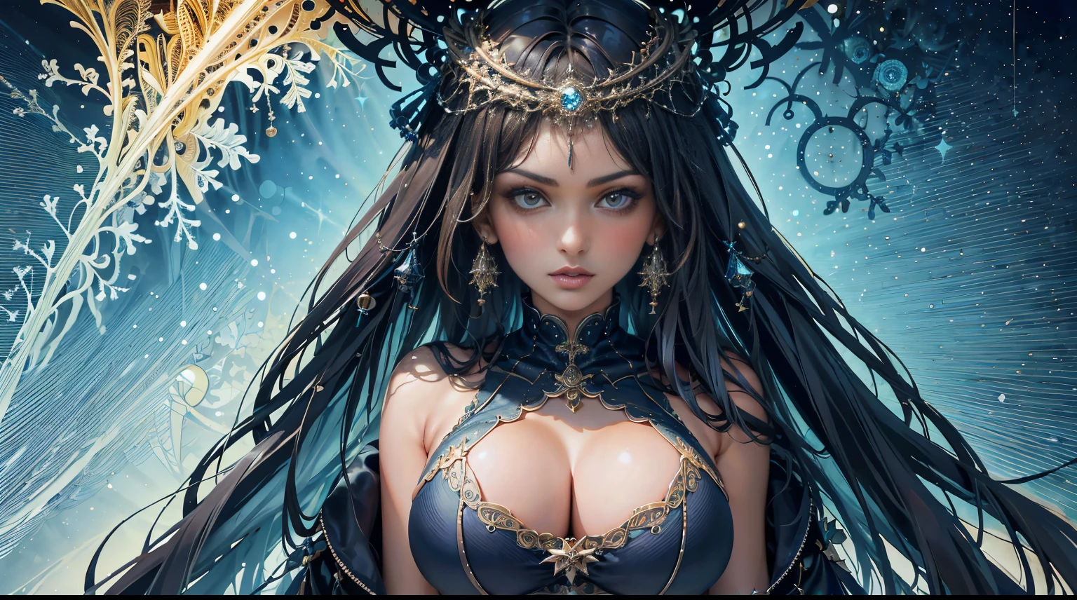 (masterpiece, top quality, best quality, official art, beautiful and aesthetic:1.2), (1girl), extreme detailed,(fractal art:1.3),colorful,highest detailed