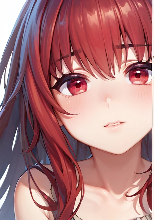 (( Highest quality, High resolution, Pixel perfect, 4K,))), 1 Girl, single, alone, Beautiful woman、I could see the whole body、 ((Mid-wave hair, bangs, Redhead、Yellow headband、)), ((Brown eyes, Beautiful eyelashes, Realistic eyes)), ((Detailed face, blush:1.2)), ((Smooth texture:0.75, Realistic texture:0.65, Realistic:1.1, Anime CG Style)),Embarrassed face、 Big Breasts、((((Sweating all over)))), Dynamic Angle, Perfect body