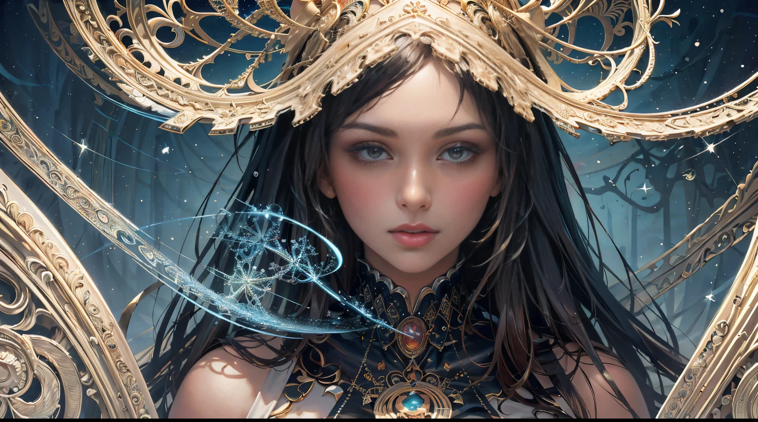 (masterpiece, top quality, best quality, official art, beautiful and aesthetic:1.2), (1girl), extreme detailed,(fractal art:1.3),colorful,highest detailed