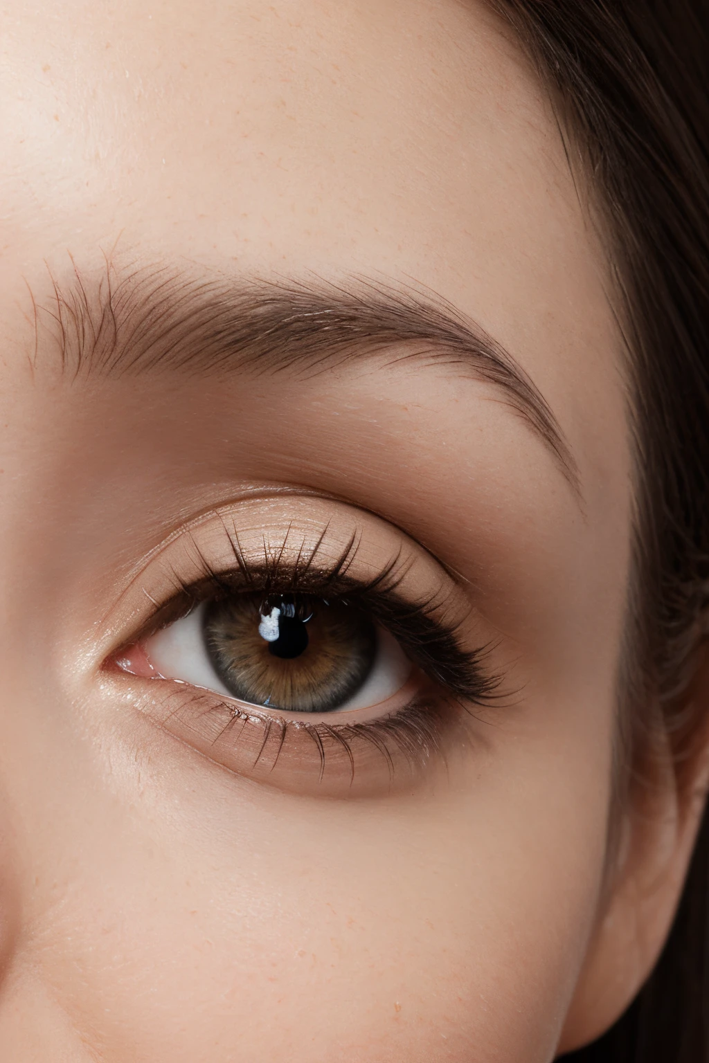 brown eye, microblading, microshading, relaxed eyebrows, smooth defined outlines!!, natural straight eyebrows, delicate eyebrows, very soft shadowing, subtle and detailed, small eyebrows, perfect shading, extremely detailed frontal angle, large eyebrows, thick eyebrows, beautiful and detailed eyes, groomed eyebrows, angular eyebrows, detailed and sharp, middle close up shot