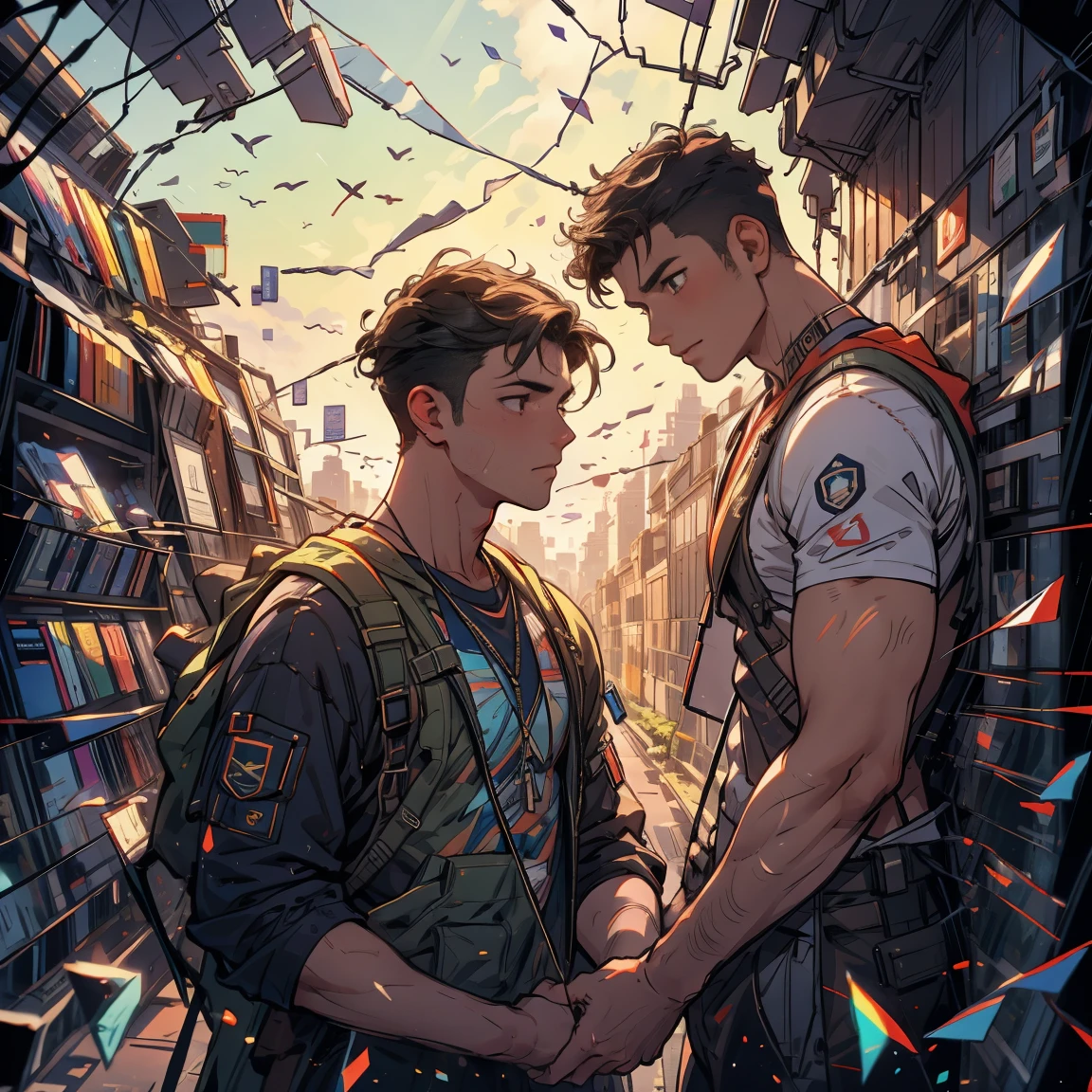 two male relationship,gay male,yaoi, scenery