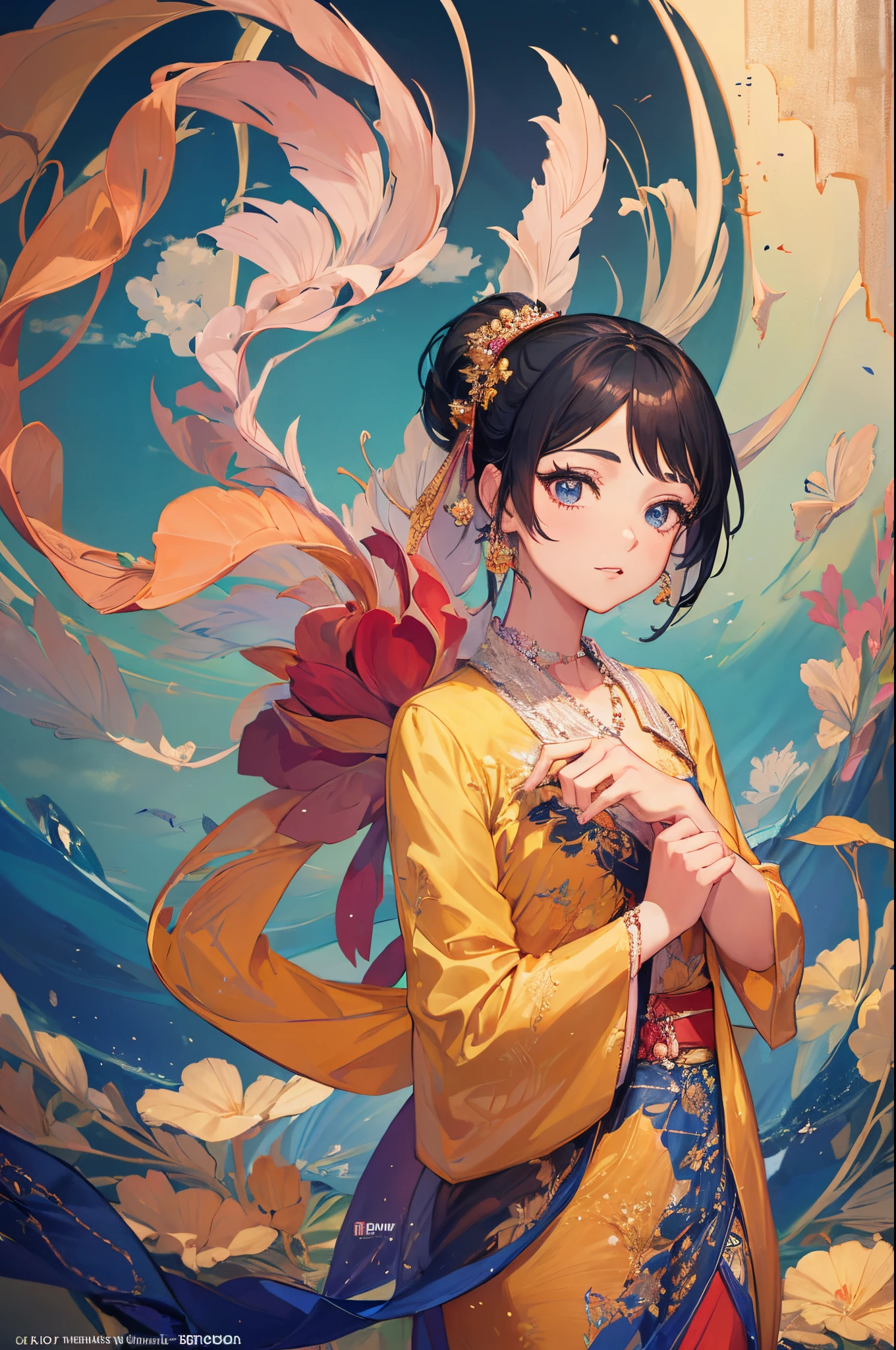 1girl, anime girl, indonesian, ponytail, a malay girl wearing kebaya with grace pose, baju kebaya, drawing, 8k, commissioned art, masterpiece, ultra hd, digital art, southeast asian village, vintage, fixed hands, detailed fingers, detailed image, add details, braided hair