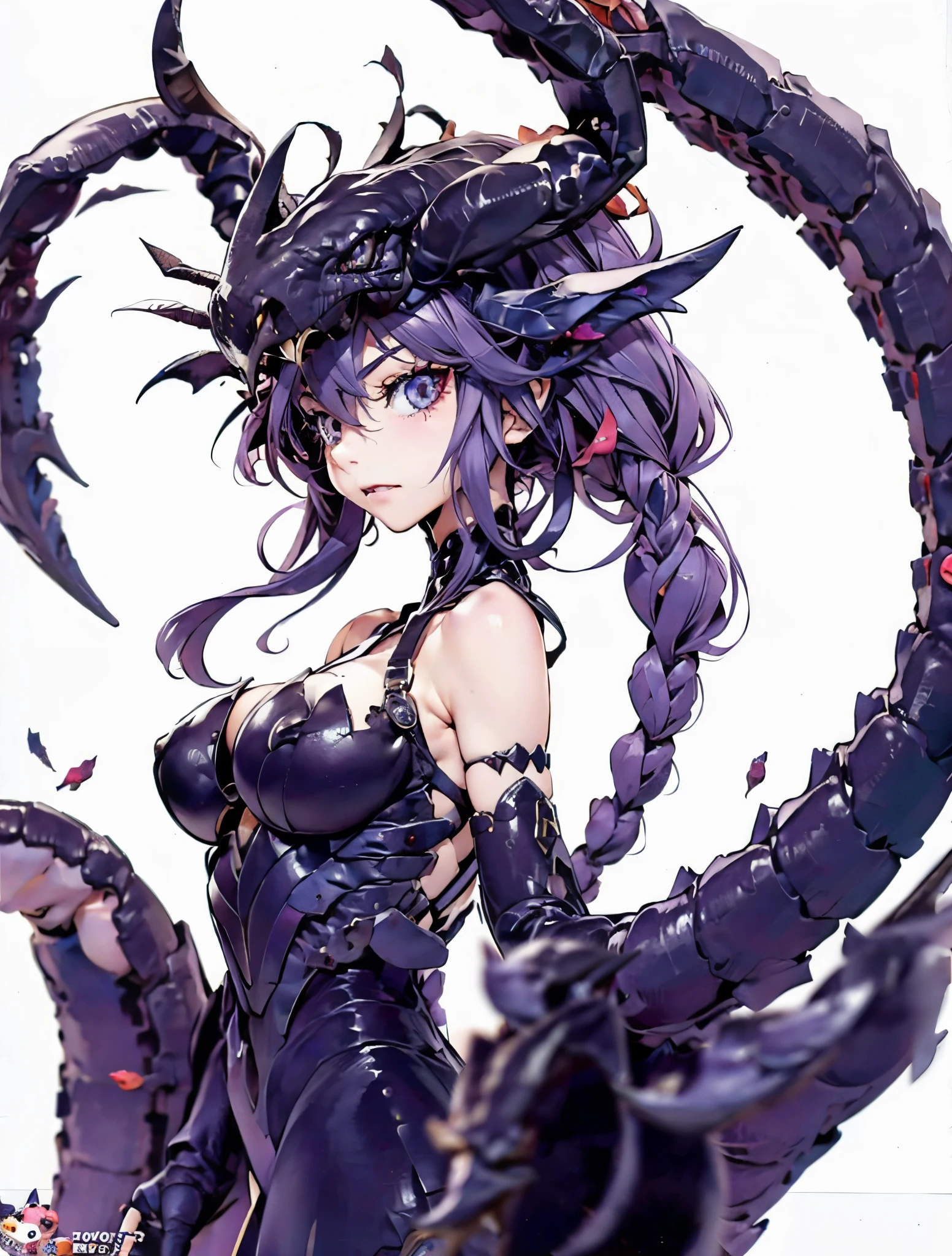 A humanoid scorpion. Female type. A bewitching look. anime style.