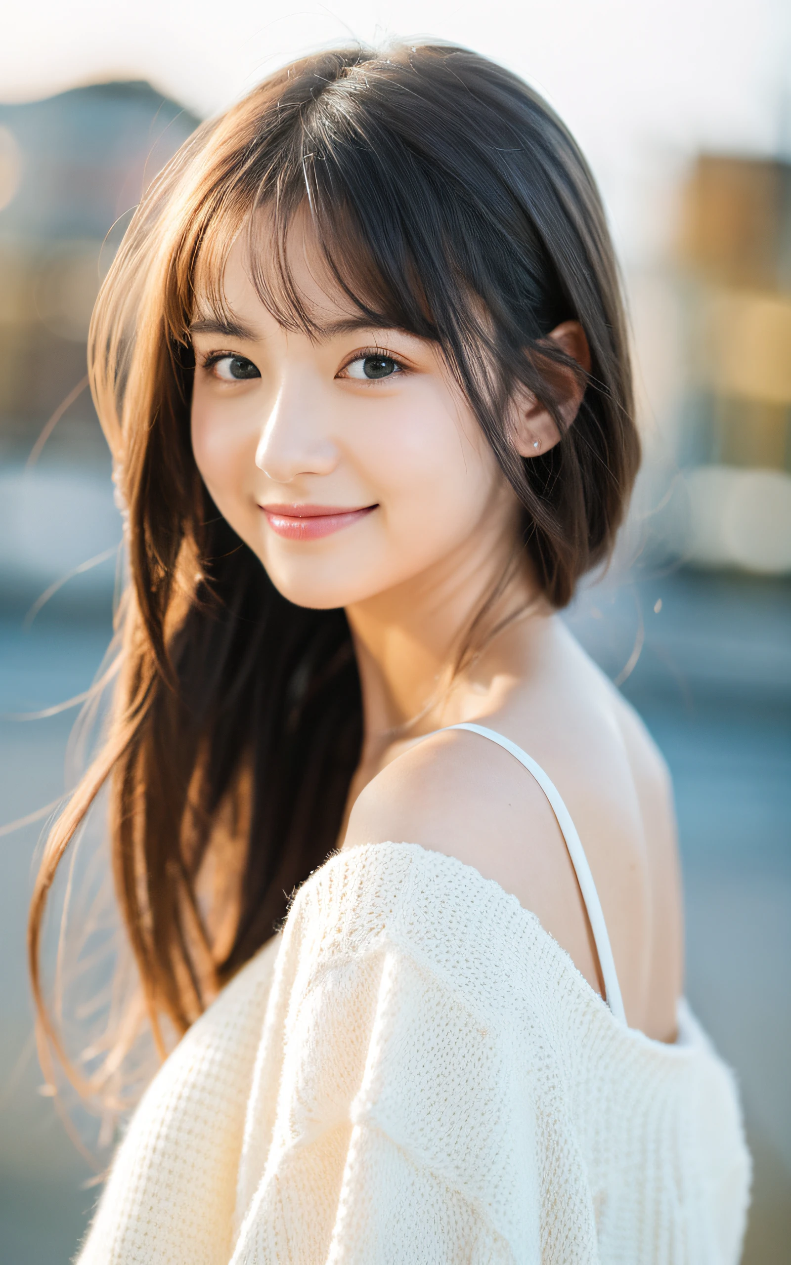 ((Best-quality, Masterpiece, Ultra-High-Resolution, (Photorealistic:1.4), Raw Photo, depth of field, professional lighting)), 1girl, 15-years-old, the most famous Japanese idol, having fun at cast party, wearing ido's costume with cute-design, looking away, innocent smile, (extremely pretty face, (extremely pretty eyes), extremely beautiful hair, (extremely beautiful skins), extremely pretty long-eyelashes, extremely pretty lips)